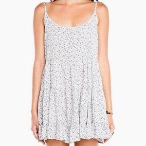 Brandy Melville Grey Blue Floral Jada Dress